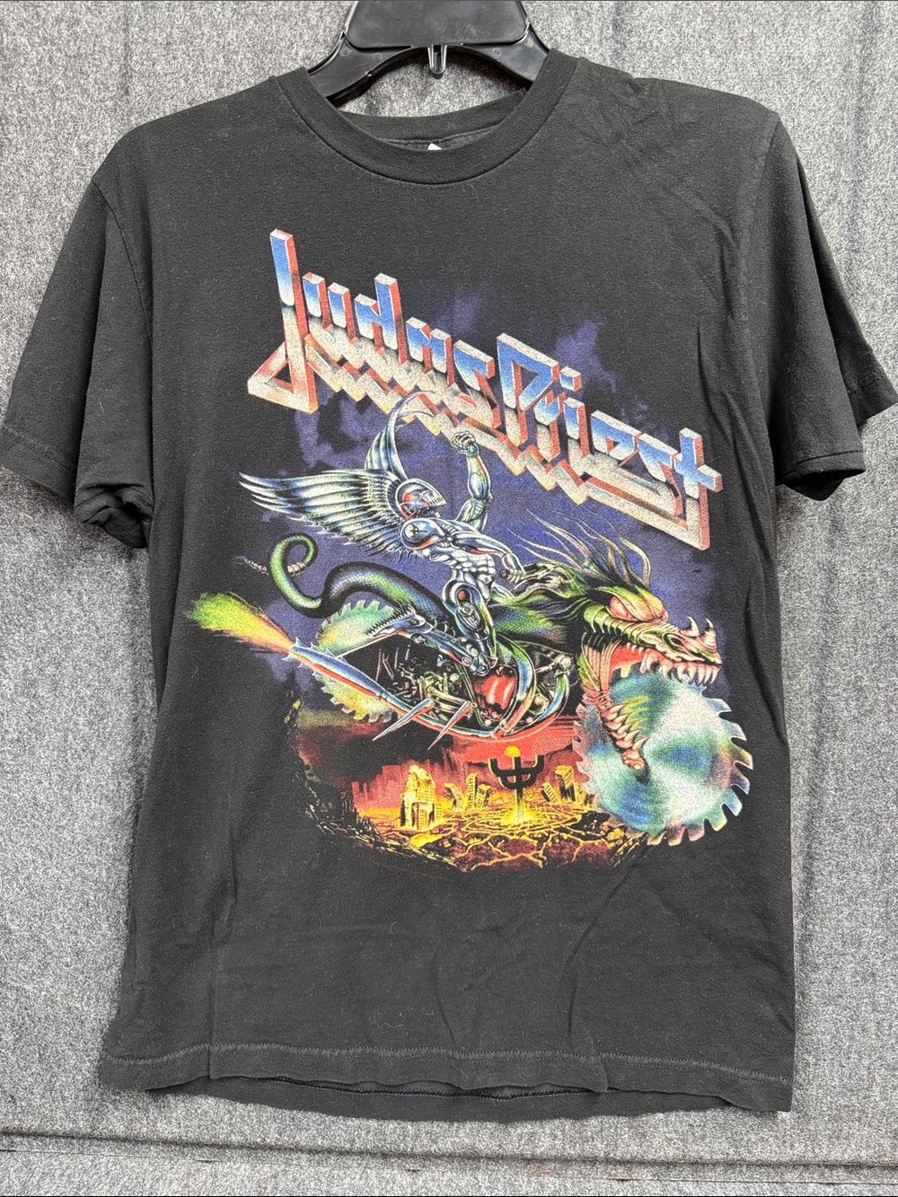 Tultex Black Judas Priest Graphic Tee with Multicolor Artwork